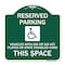 Signmission Reserved Parking Vehicles or Dis Vet Plates or State Disabled Card This Space, GW-1818-22999 A-DES-GW-1818-22999 - alternate 1
